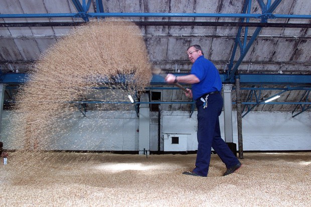 Traditional floor maltings at Bowmore.